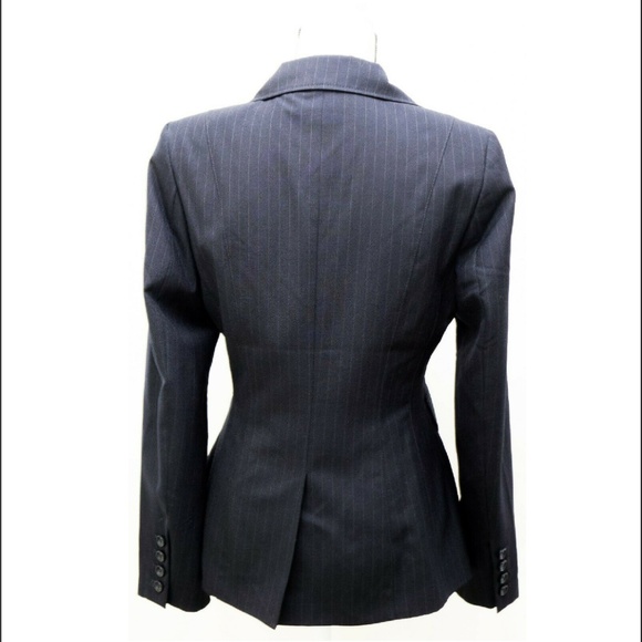 Ann Taylor Women's blazer Size 6 black Stripped 2 button career flap poc… - Picture 3 of 3